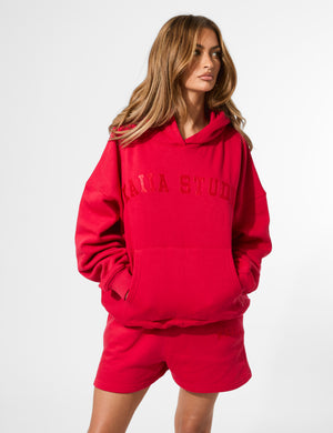 Kaiia Studio Oversized Hoodie Red