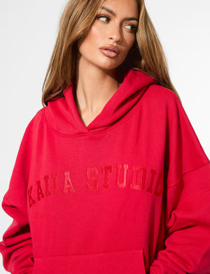 Kaiia Studio Oversized Hoodie Red
