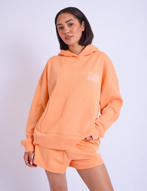 Kaiia Studio Bubble Logo Oversized Hoodie Light Orange Public Desire