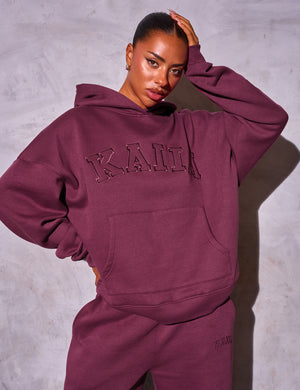 Burgundy oversized hoodie on sale