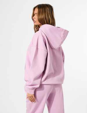 Kaiia Embossed Logo Oversized Hoodie Parma Violet