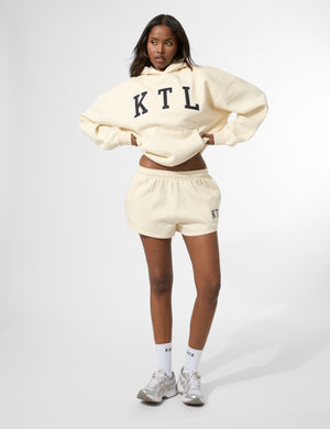 Kaiia KTL Logo Oversized Hoodie Buttercream