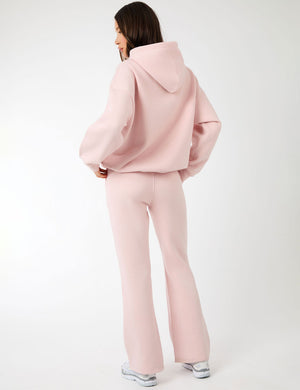 Kaiia Slogan Oversized Hoodie Dusty Pink