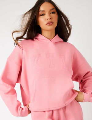 Kaiia KTL Logo Oversized Hoodie Angel Pink