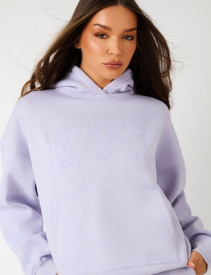 Kaiia KTL Logo Oversized Hoodie Iced Lilac