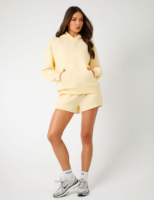 Kaiia KTL Logo Oversized Hoodie Lemon Frosting