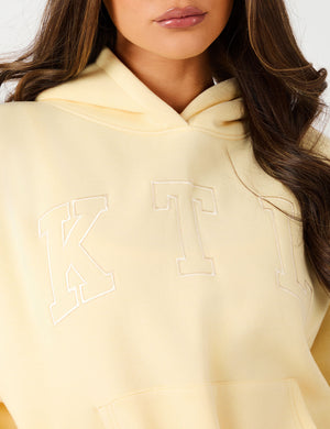 Kaiia KTL Logo Oversized Hoodie Lemon Frosting