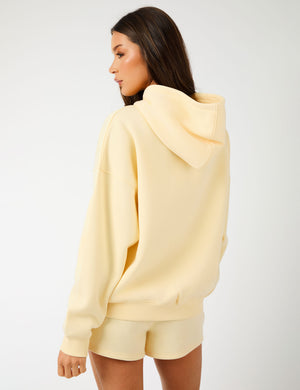 Kaiia KTL Logo Oversized Hoodie Lemon Frosting