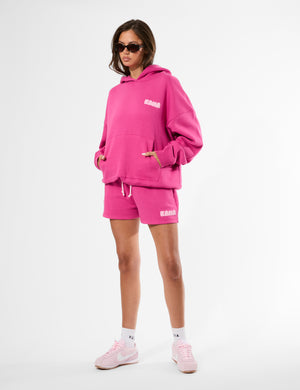 Kaiia Studio Bubble Graphic Oversized Hoodie Bright Pink & Baby Pink