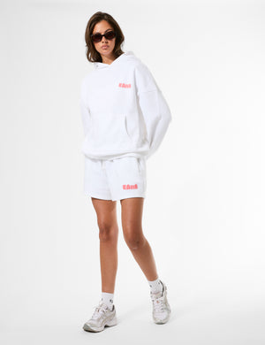 Kaiia Bubble Graphic Oversized Hoodie Vanilla & Coral