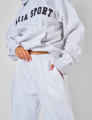 Kaiia Relaxed Fit Cuffed Jogger Light Grey Marl