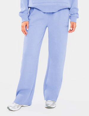 Kaiia Logo Wide Leg Joggers Cornflower Blue