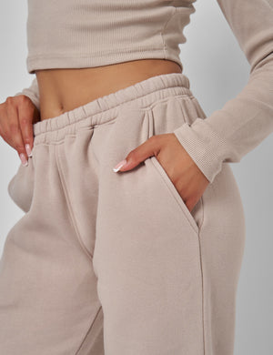 Relaxed Fit Cuffed Jogger Stone