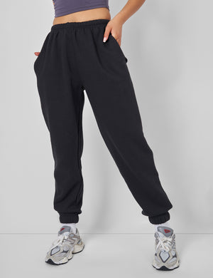 Relaxed Fit Cuffed Jogger Black