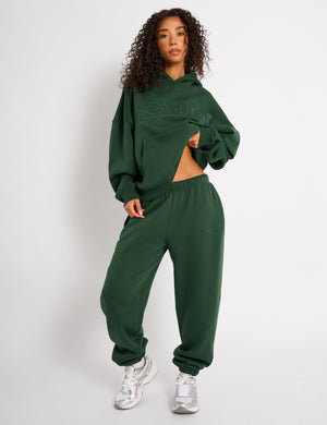 Kaiia Cuffed Joggers Forest Green