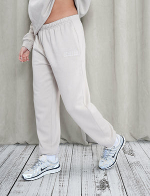 Kaiia Shadow Logo Cuffed Joggers Stone