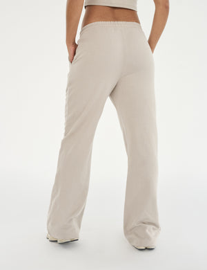 Kaiia Design Bubble Logo Wide Leg Sweat Pants Stone