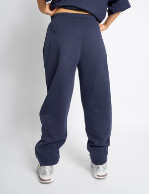 Kaiia Logo Cuffed Leg Joggers Deep Blue