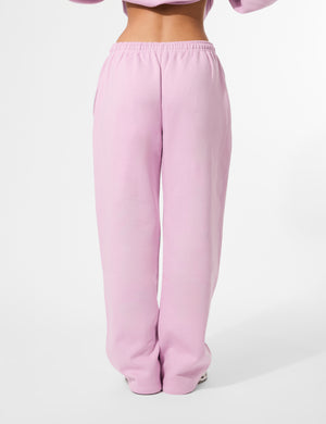 Kaiia Embossed Logo Wide Leg Joggers Parma Violet