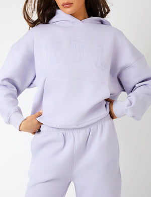 Kaiia KTL Logo Wide Leg Joggers Iced Lilac