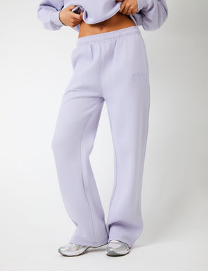 Kaiia KTL Logo Wide Leg Joggers Iced Lilac
