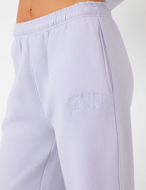 Kaiia KTL Logo Wide Leg Joggers Iced Lilac