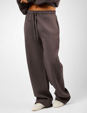Kaiia Logo Wide Leg Joggers Mink