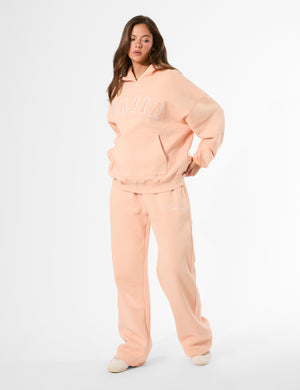 Kaiia Logo Wide Leg Joggers Tangerine