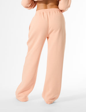 Kaiia Logo Wide Leg Joggers Tangerine