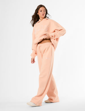 Kaiia Logo Wide Leg Joggers Tangerine