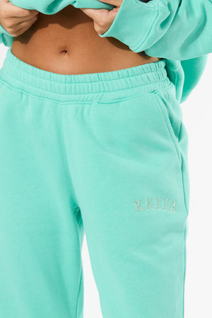 Kaiia Logo Wide Leg Joggers Spearmint