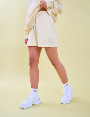 Kaiia Logo Sweat Shorts Lemon