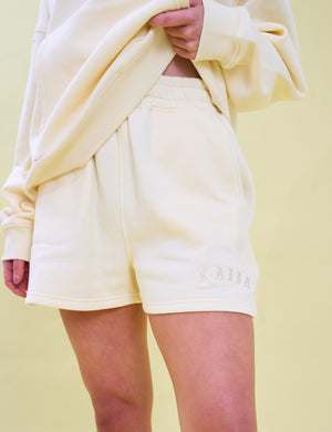 Kaiia Logo Sweat Shorts Lemon