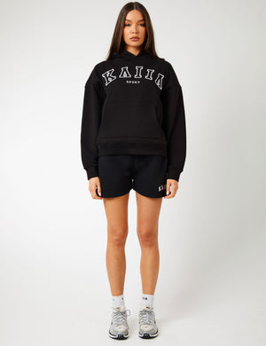 Kaiia Relaxed Sweat Shorts Black