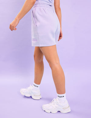 Kaiia Logo Sweat Shorts Lilac