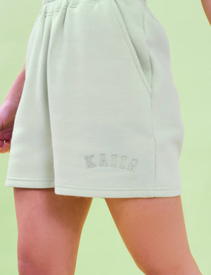 Kaiia Logo Sweat Shorts Light Green