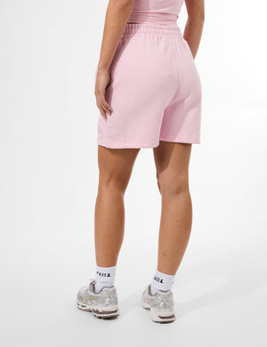Kaiia Logo Sweat Shorts Baby Pink