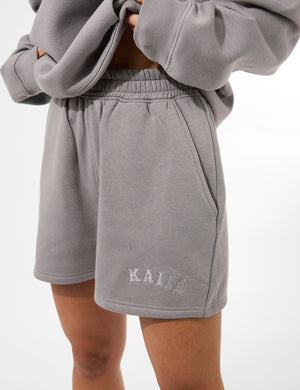Kaiia Logo Sweat Shorts Dove Grey