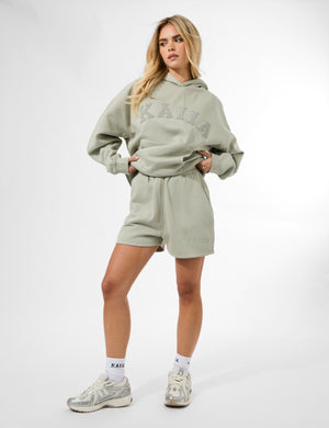 Kaiia Logo Sweat Shorts Matcha