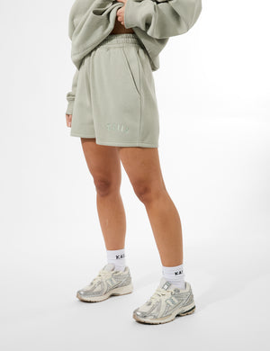 Kaiia Logo Sweat Shorts Matcha