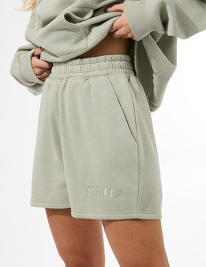 Kaiia Logo Sweat Shorts Matcha