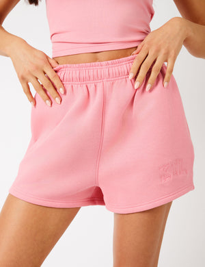 Kaiia KTL Logo Sweat Shorts Angel Pink