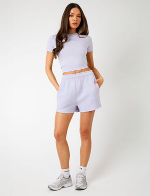 Kaiia KTL Logo Sweat Shorts Iced Lilac