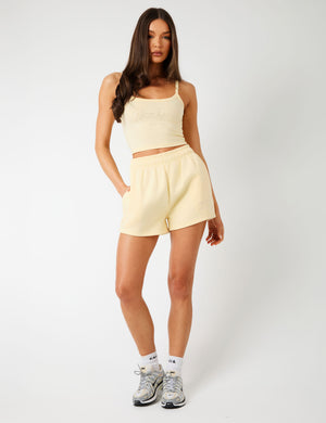 Kaiia KTL Logo Sweat Shorts Lemon Frosting
