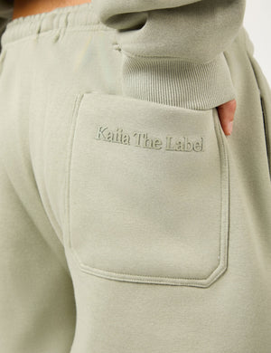 Kaiia The Label Seam Detail Side Pocket Shorts Sage