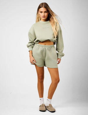 Kaiia The Label Seam Detail Side Pocket Shorts Sage