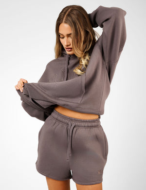 Kaiia Logo Sweat Shorts Mink