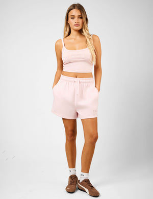 Kaiia Logo Sweat Shorts Dusty Pink
