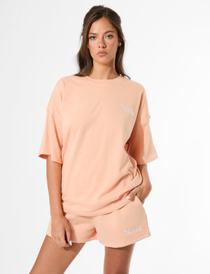 Kaiia Logo Mini Sweat Shorts Tangerine