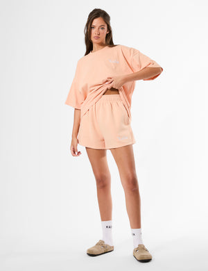 Kaiia Logo Mini Sweat Shorts Tangerine
